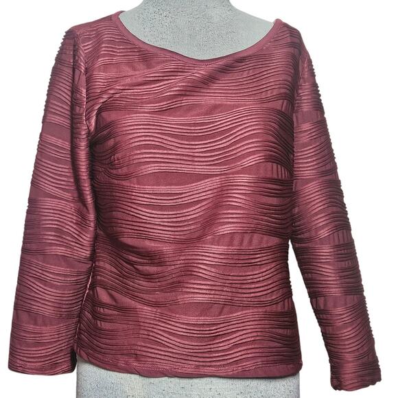 Burgendy Blouse Size Medium - Picture 1 of 5